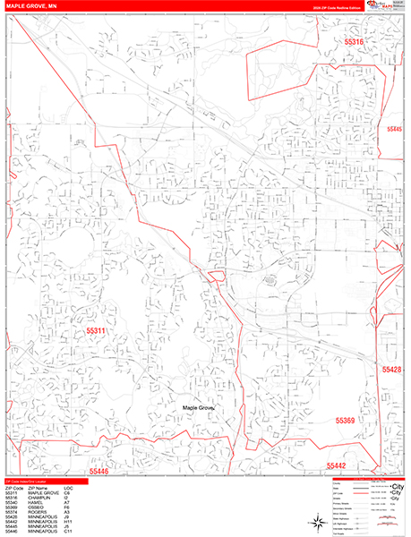 Zip Code Maple Grove, MN Zip Code Map